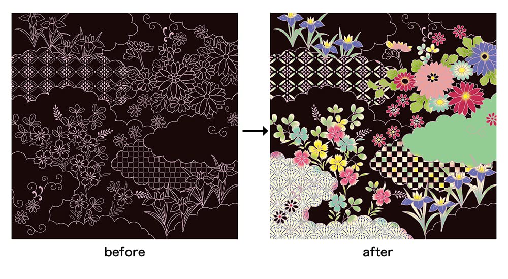 Scratch Art - Beautiful Traditional Japanese Patterns scratch art Ayako Shimokata - Japanese Craft Book