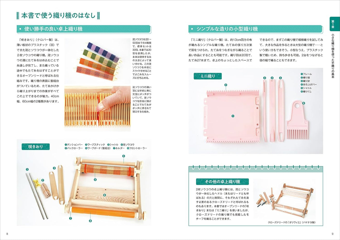 200 hand-woven patterns that can be made on a small loom - Japanese Craft Book