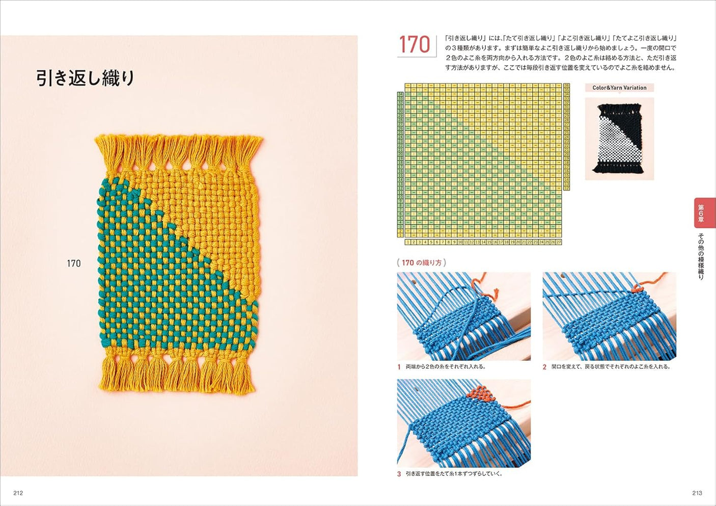 200 hand-woven patterns that can be made on a small loom - Japanese Craft Book