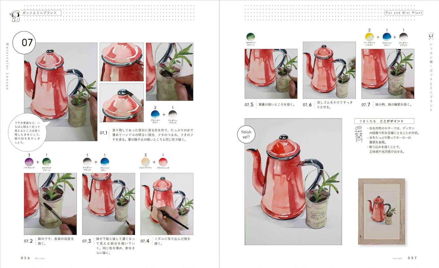 Start with familiar motifs: watercolor painting: shape, color, light and shadow - get better quickly with 3 tips Japanese Craft Book