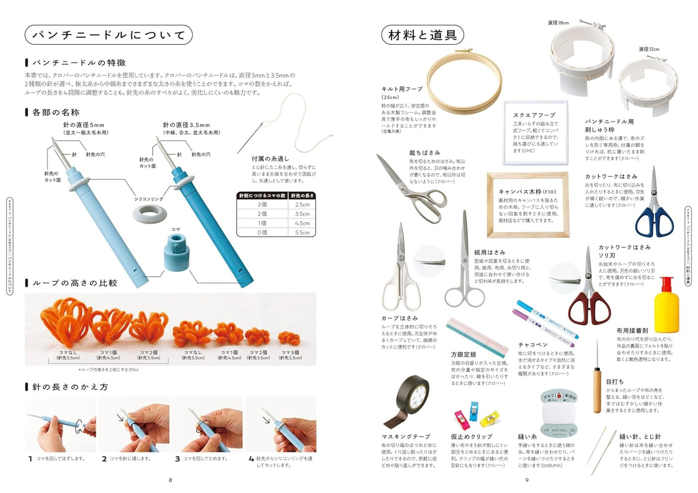 The easiest to understand punch needle textbook - Japanese Craft Book