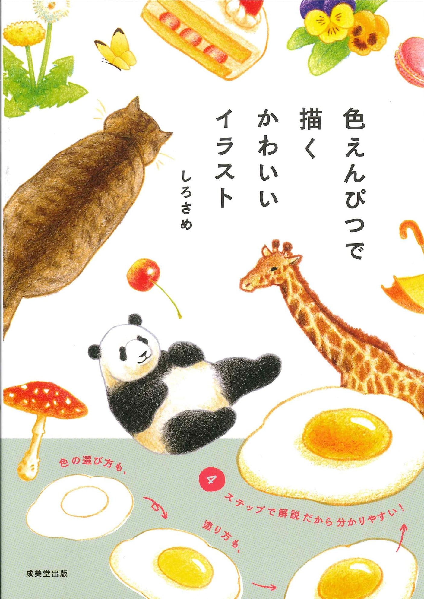 Cute illustration drawn with colored pencils Japanese Craft Book
