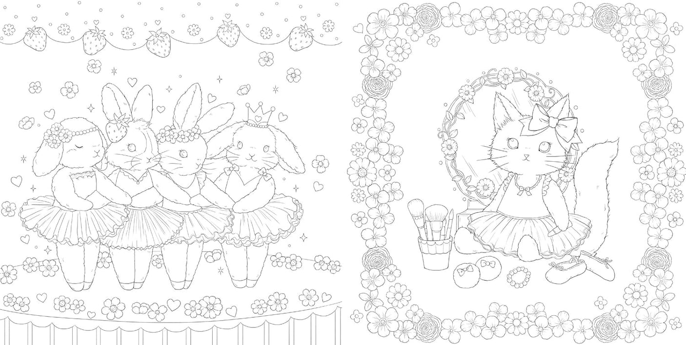 Dream color stage coloring book with the magic of cute Miki Takei - Japanese Craft Book