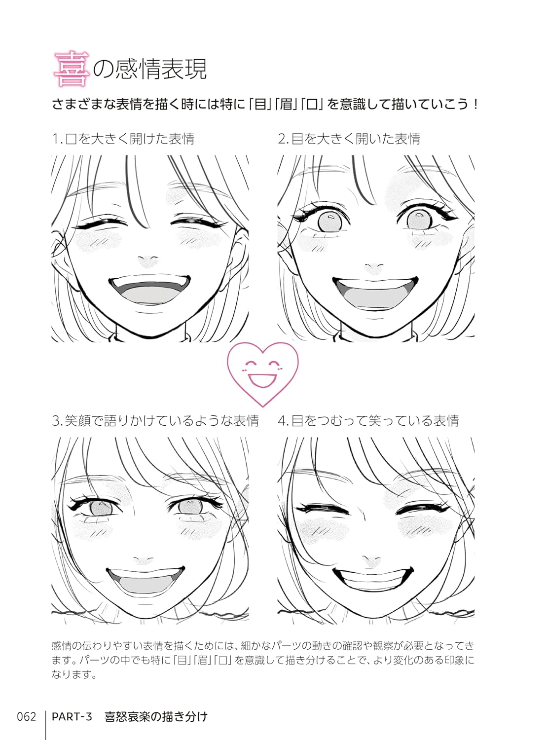 How to draw girls' facial expressions: Gestures, poses, and emotional expressions - Japanese Craft Book