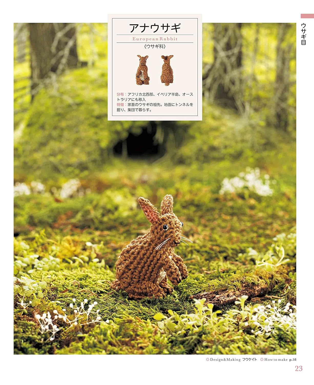 Crochet - Knitting with embroidery thread Miniature animal picture book Japanese Craft Book