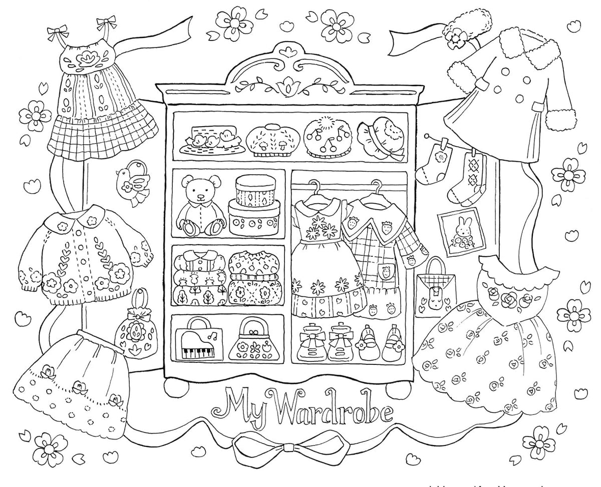 A rabbit family's life in a small house filled with flowers Japanese Craft Book