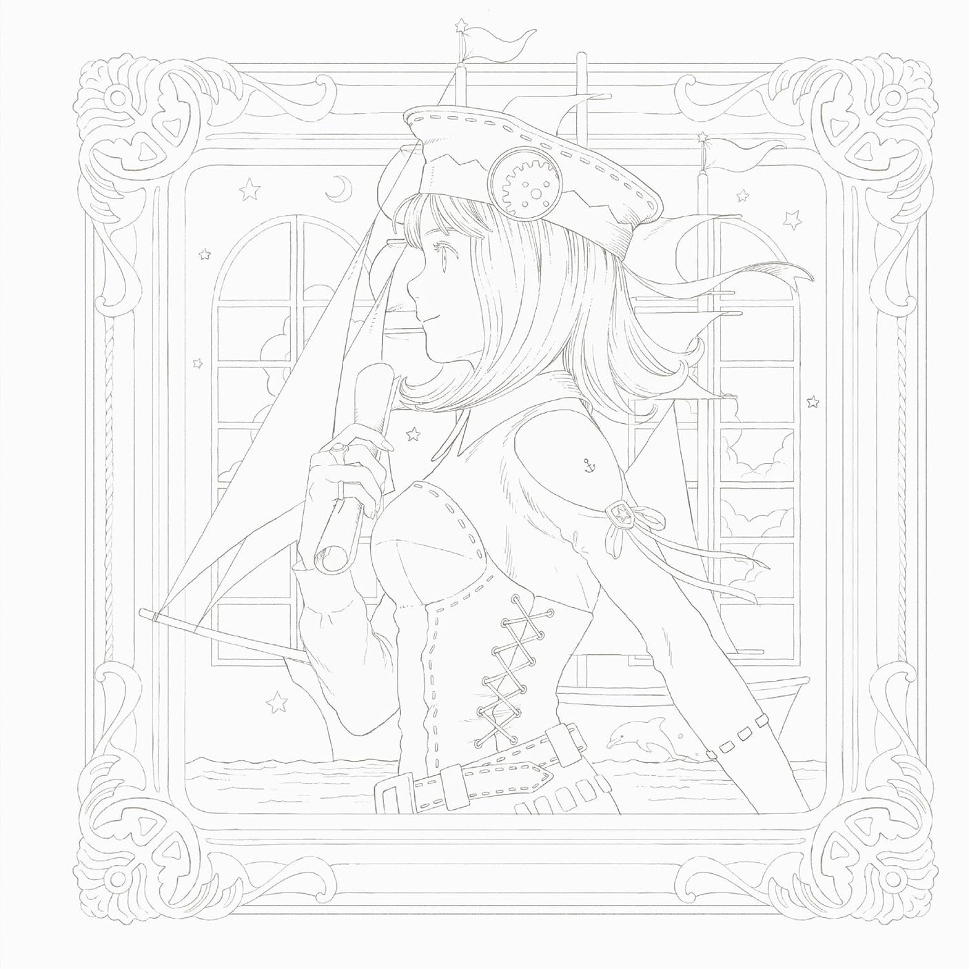 Fantasy Girl Museum: Black Forest Coloring Book - Japanese Craft Book