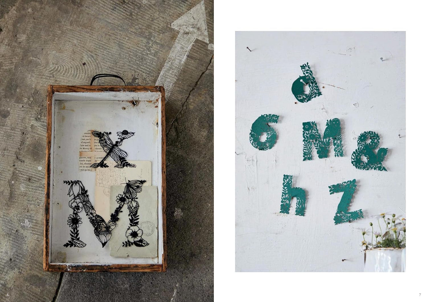 Flower and animal cutout alphabet - Japanese Craft Book