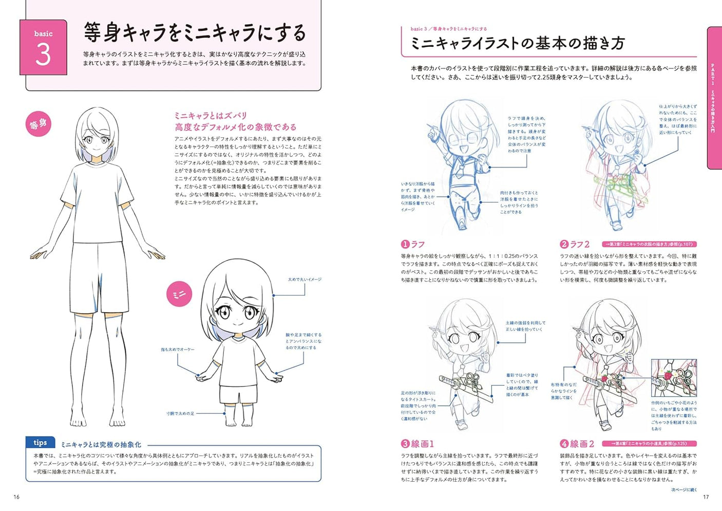 Mini character drawing class: You can draw cute and cool things well! Japanese Craft Book