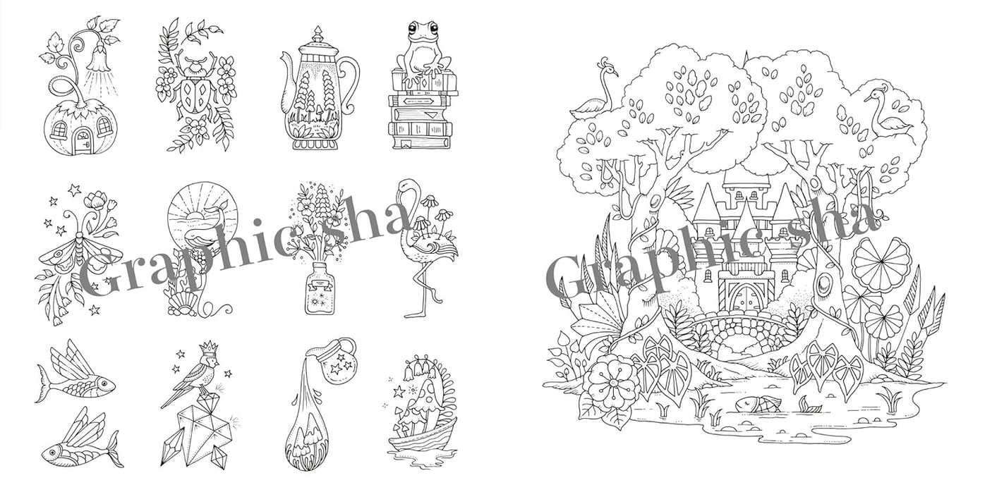 Magical World: A Coloring Book Full of Surprises - Japanese Coloring Book
