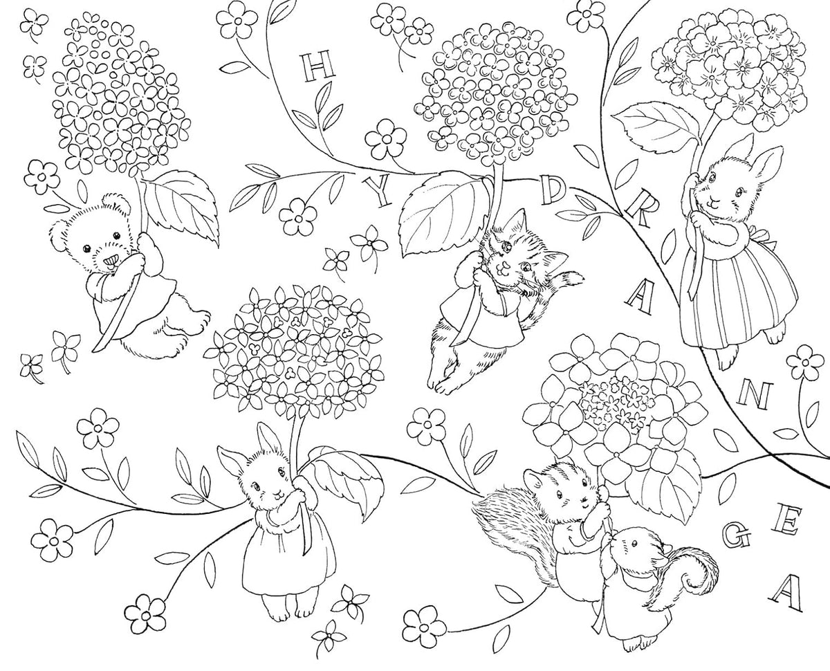 A rabbit family's life in a small house filled with flowers Japanese Craft Book