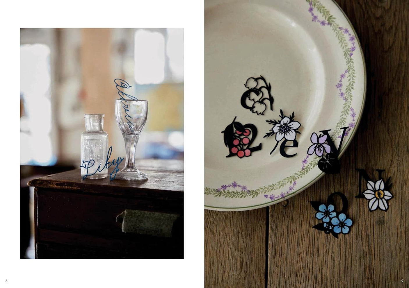 Flower and animal cutout alphabet - Japanese Craft Book