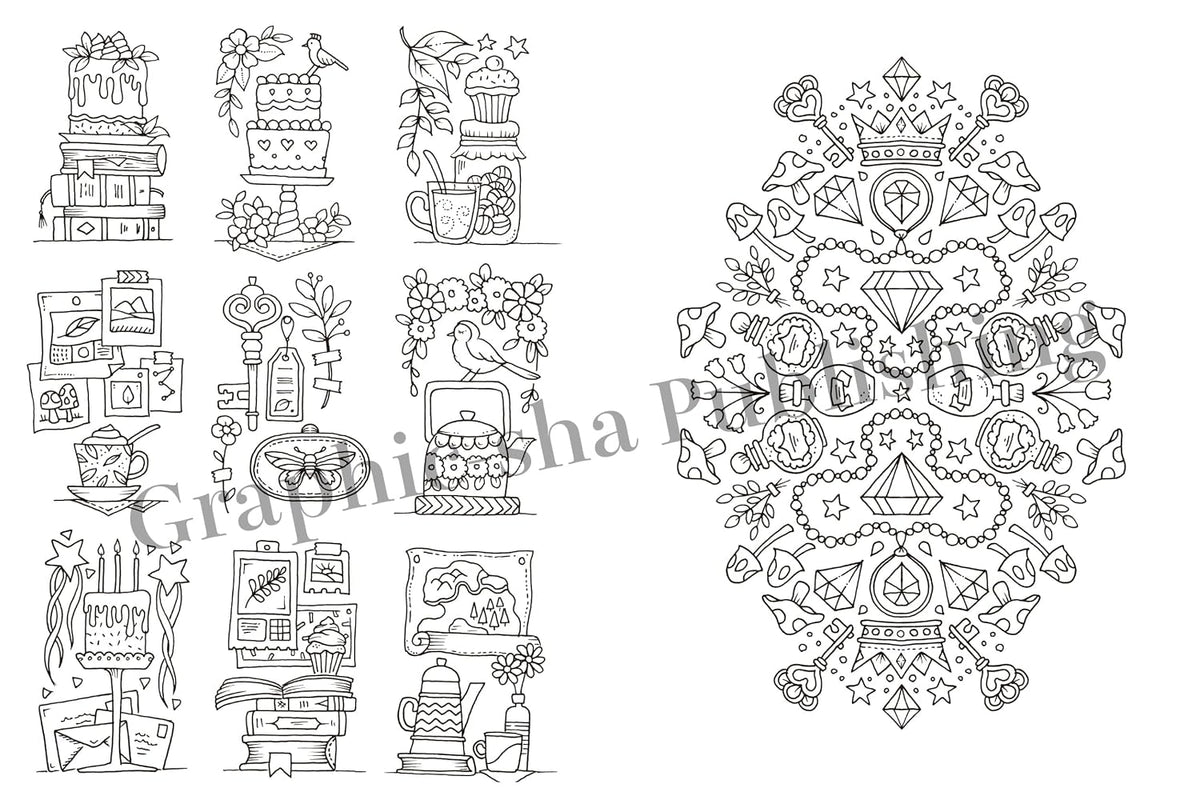 Coloring Time: A Little Coloring Book to Soothe Your Soul - Japanese Craft Book