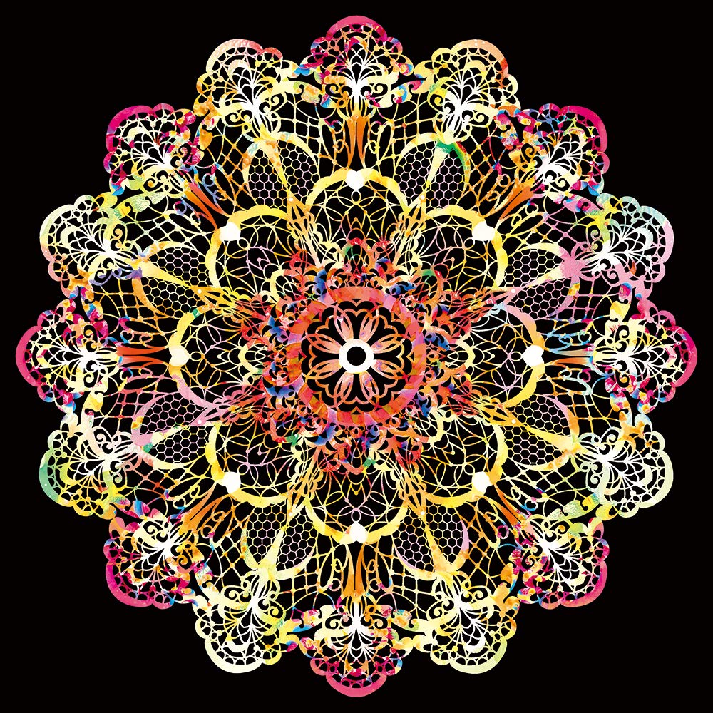 Scratch Art - Beautiful Lace scratch art Miyako Nonaka - Japanese Craft Book