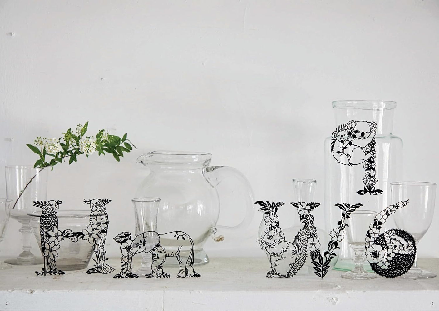 Flower and animal cutout alphabet - Japanese Craft Book