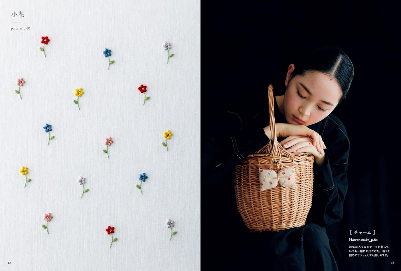 Embroidered fabric patterns - Japanese Craft Book