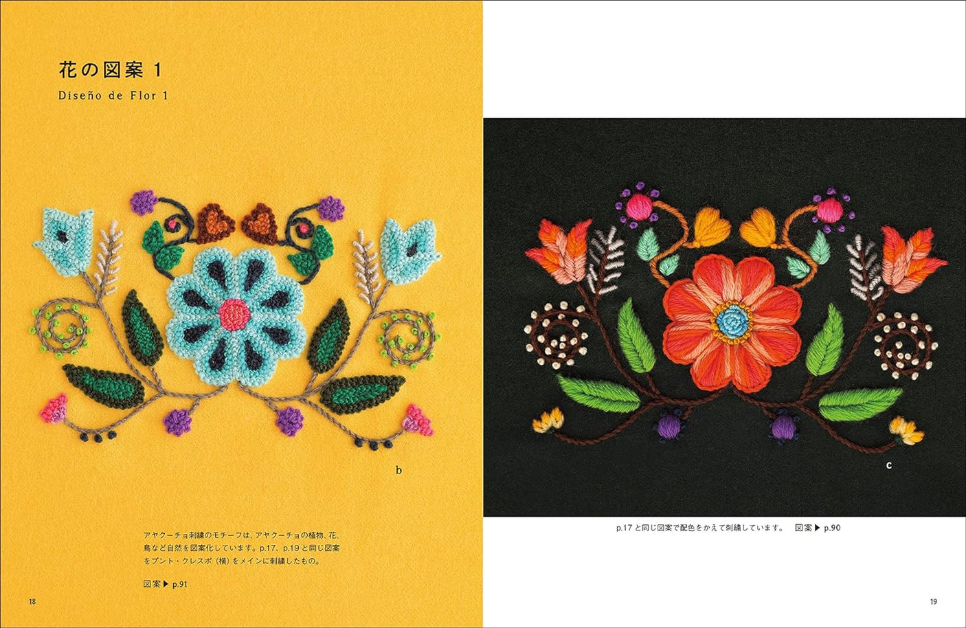 Ayacucho embroidery: Peruvian wool embroidery in rich colors - Japanese Craft Book