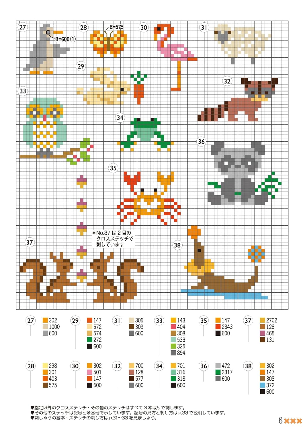Easy cross stitch (3) with one point and border - 152 patterns that can be used in various ways - Japanese Craft Book