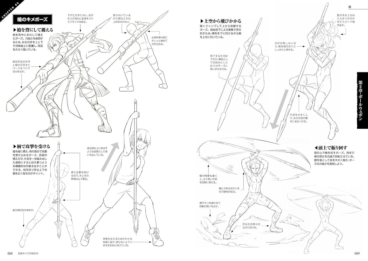 How to draw armed characters (Kosaido Manga Studio) - Japanese Craft Book