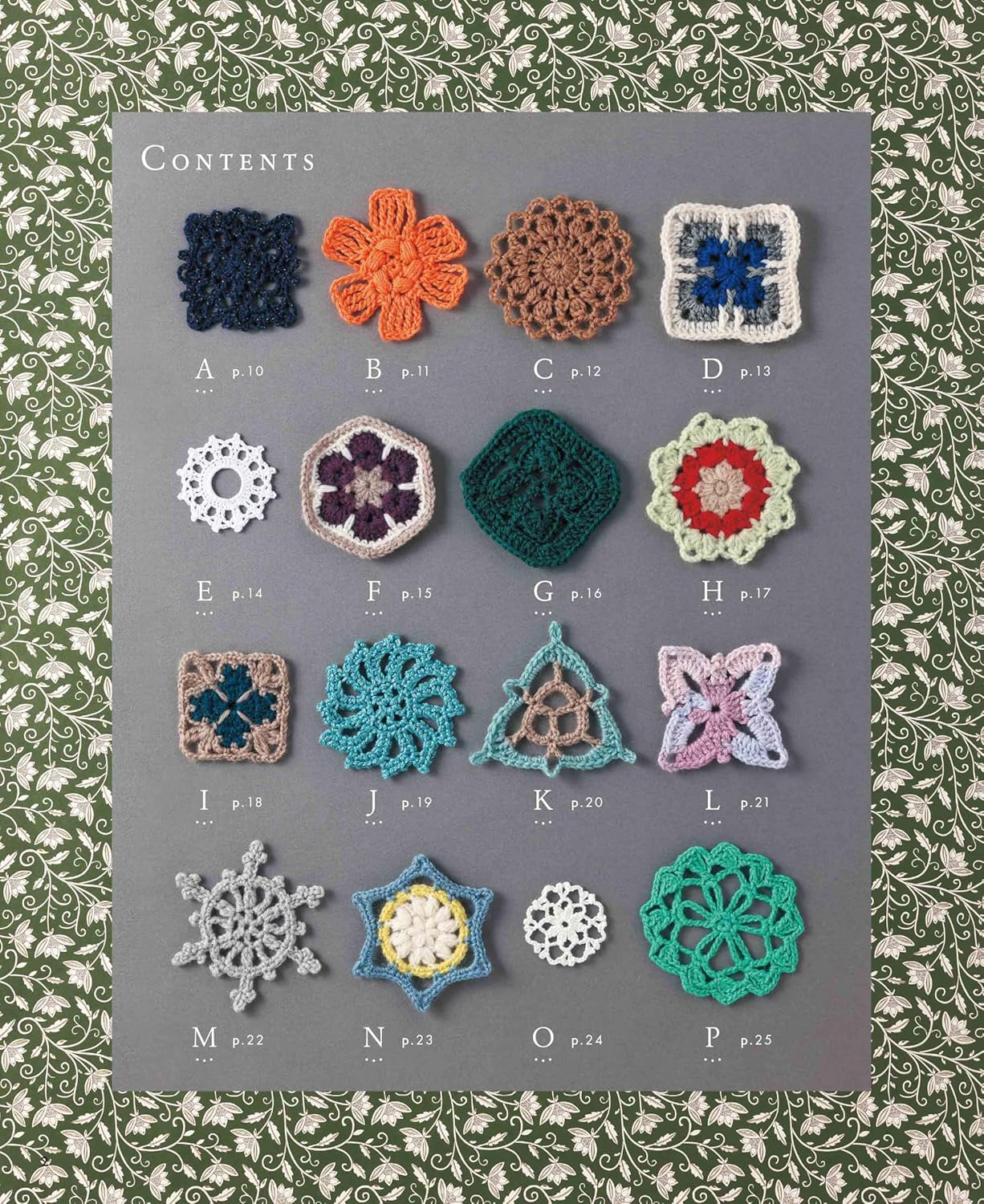 A continuous crochet motif pattern that can be knitted without cutting the yarn - Japanese Craft Book
