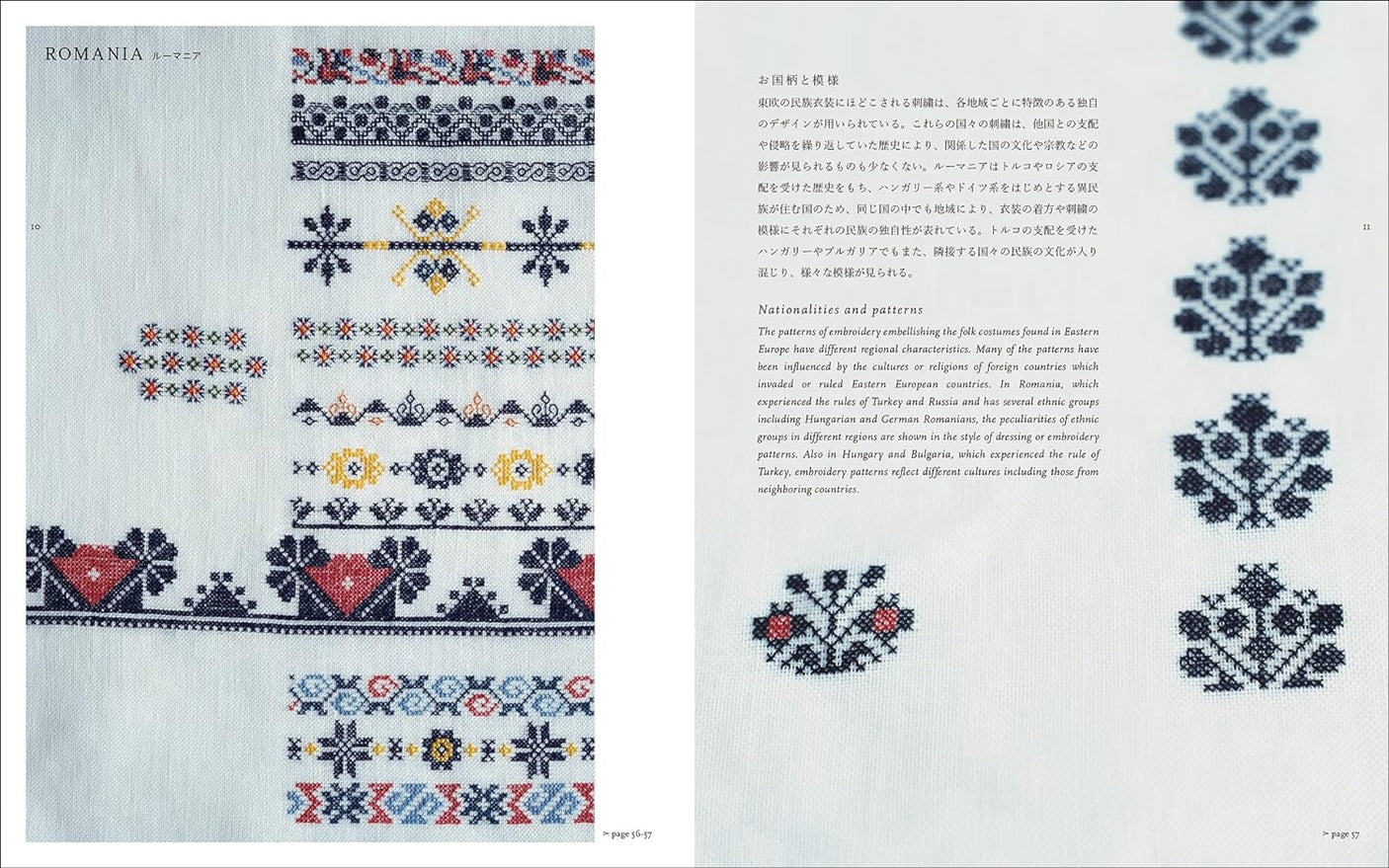 (English version) Cross Stitch Folklore: Eastern European Embroidery Motifs & Patterns - Japanese Craft Book