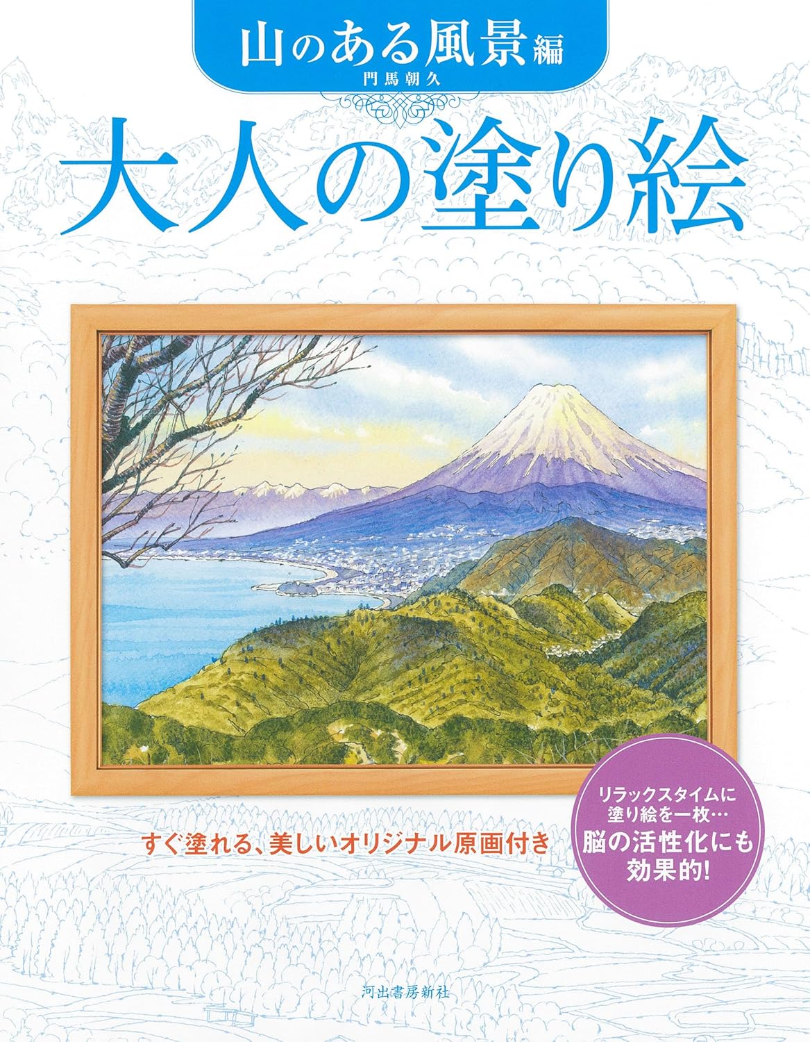 Adult Coloring Book: Mountain Landscapes Japanese Craft Book