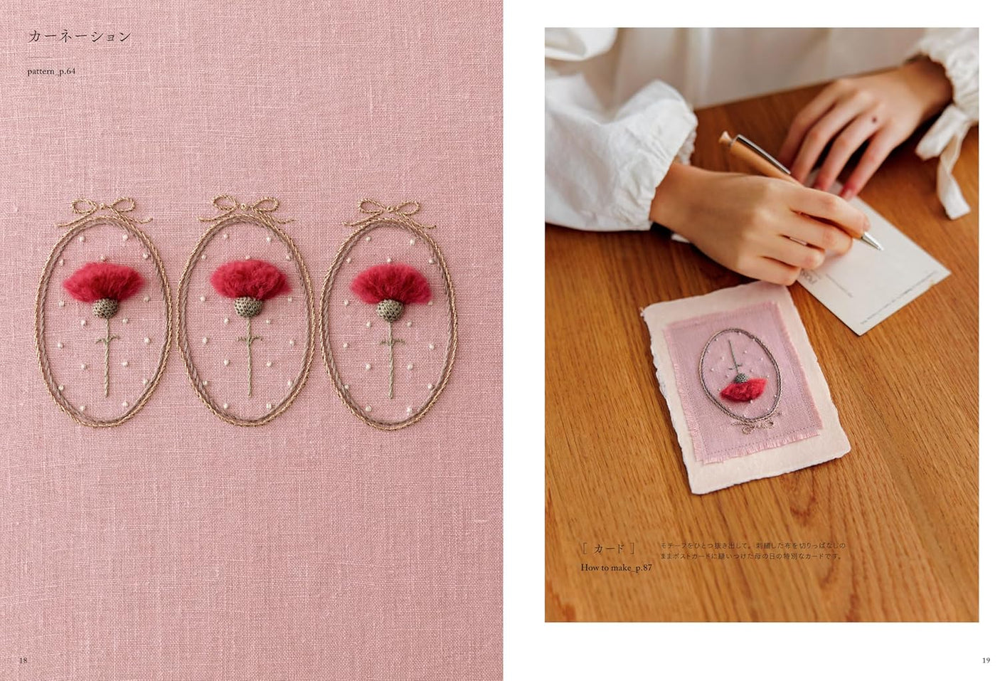 Embroidered fabric patterns - Japanese Craft Book