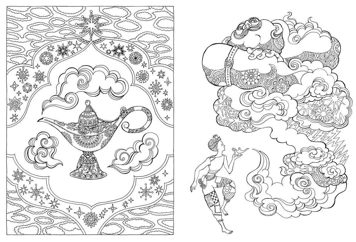 Arabian Nights Sleepless Nights Coloring Book - Japanese Coloring Book