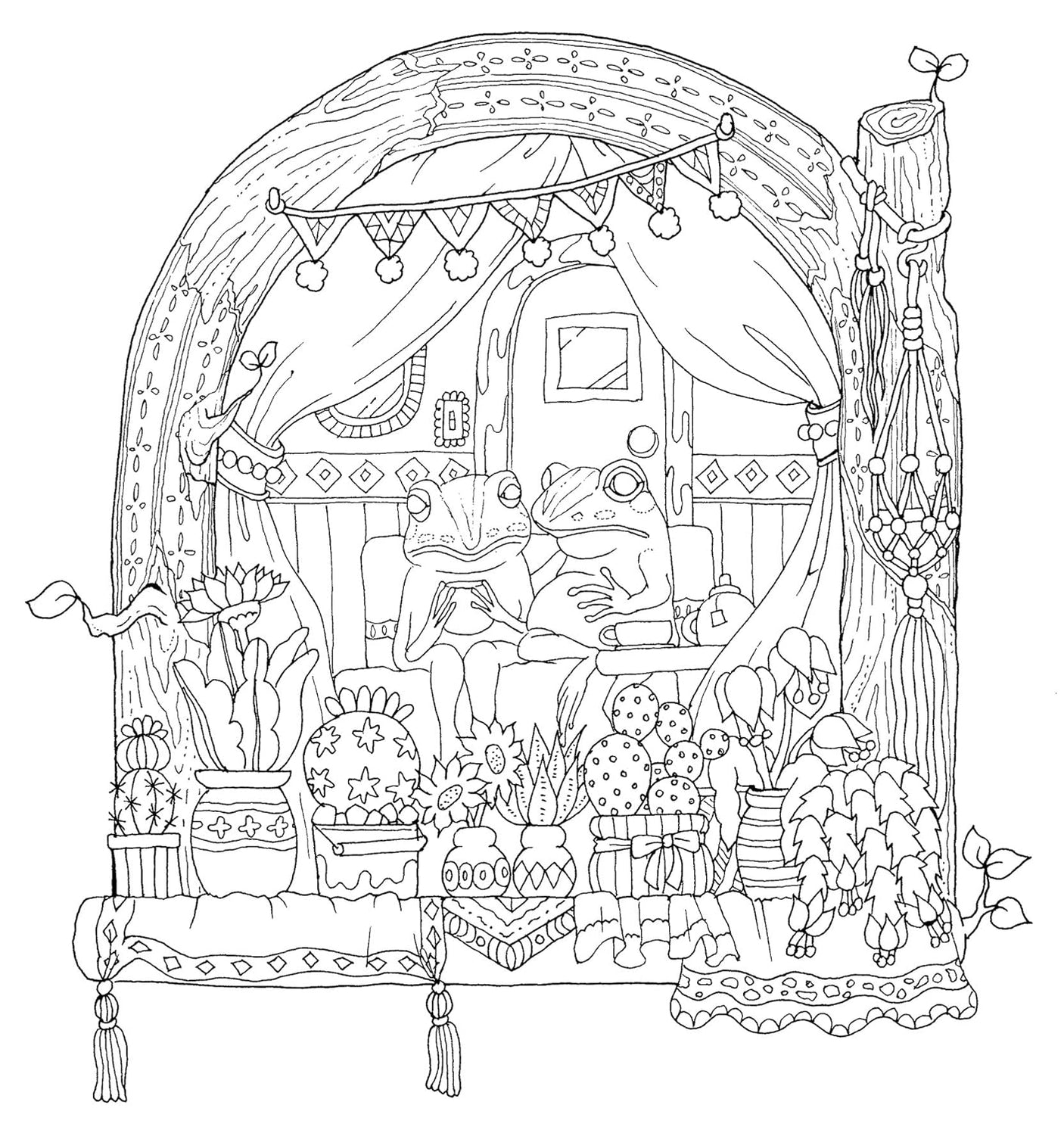 A beautiful coloring book with a story: A romantic journey - Japanese Coloring Book