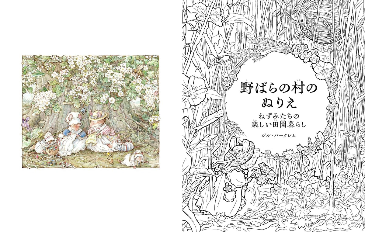 A coloring book of the Wild Rose Village: The mice's fun country life - Japanese Craft Book