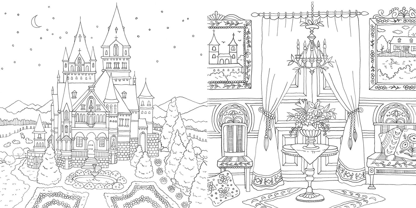 Eriy ROMANTIC COUNTRY 1st -The first Tale- A fantasy COCOT, a country with beautiful castles - Japanese Coloring book