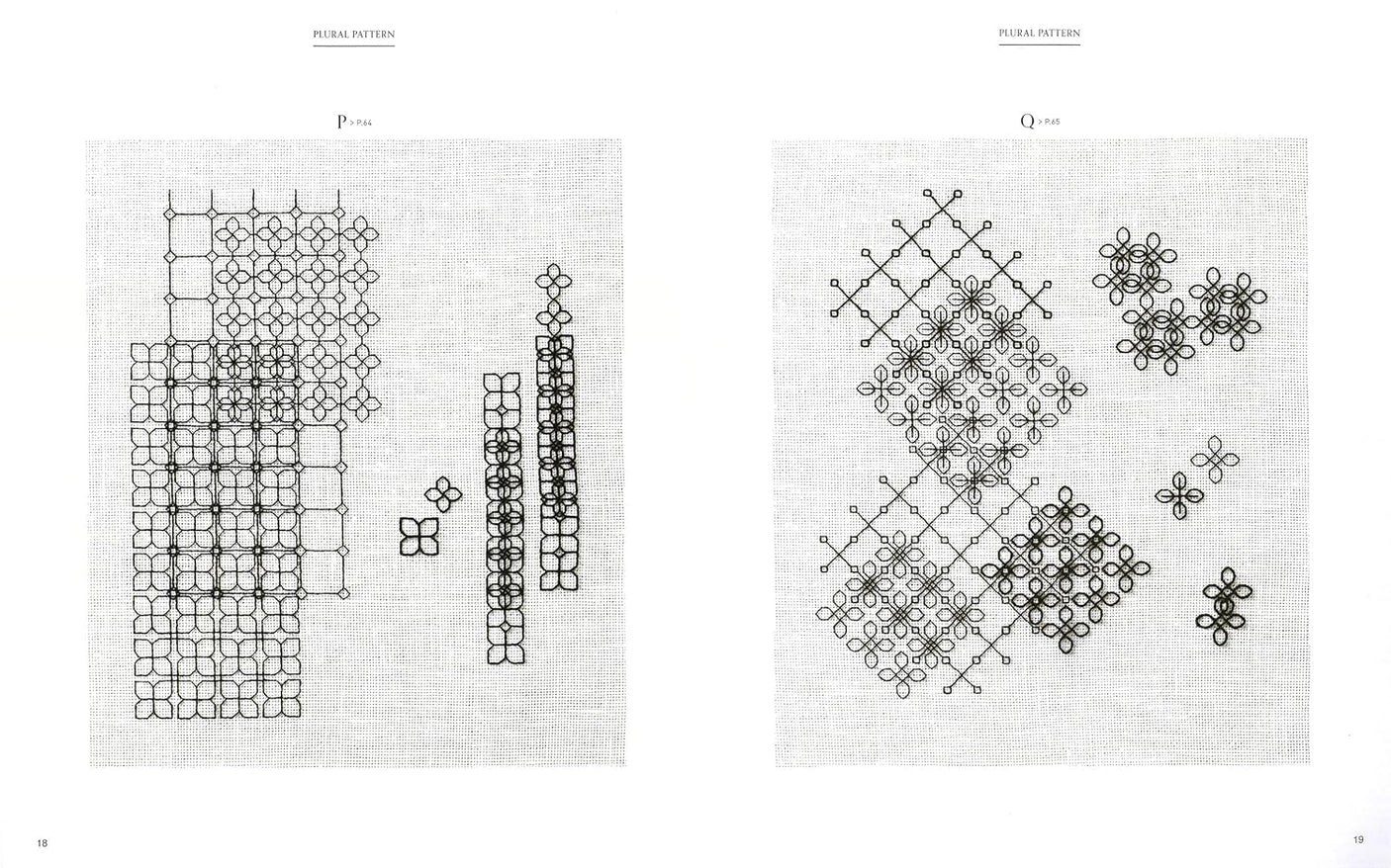 BLACK WORK: Beautiful geometric patterns drawn with one color of black thread A collection of patterns with detailed stitching instructions - Japanese Craft Book