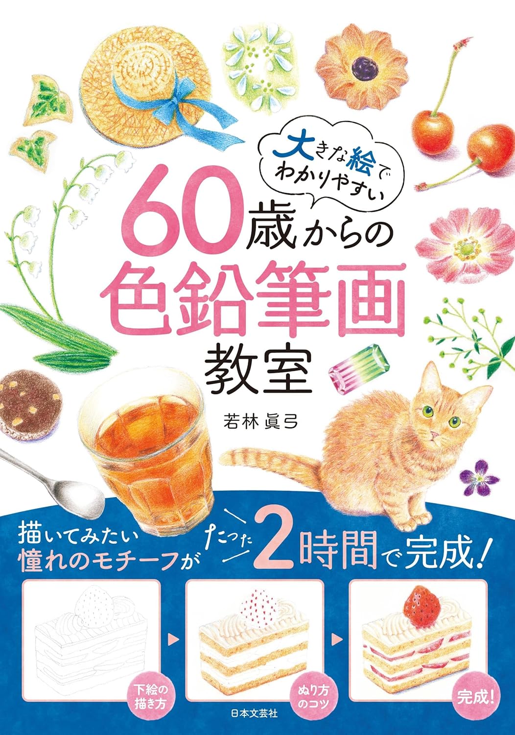 Colored pencil drawing class for people aged 60 and over - Japanese Coloring Book