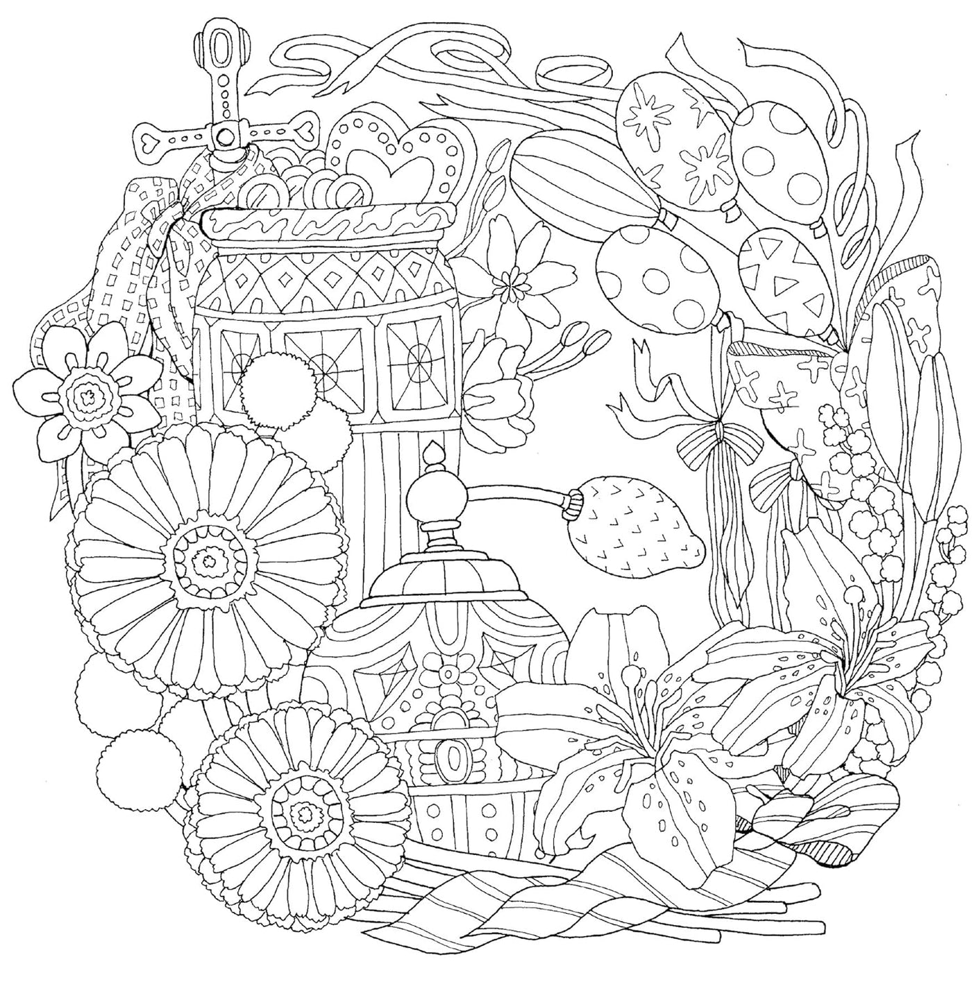 A beautiful coloring book with a story: A romantic journey - Japanese Coloring Book