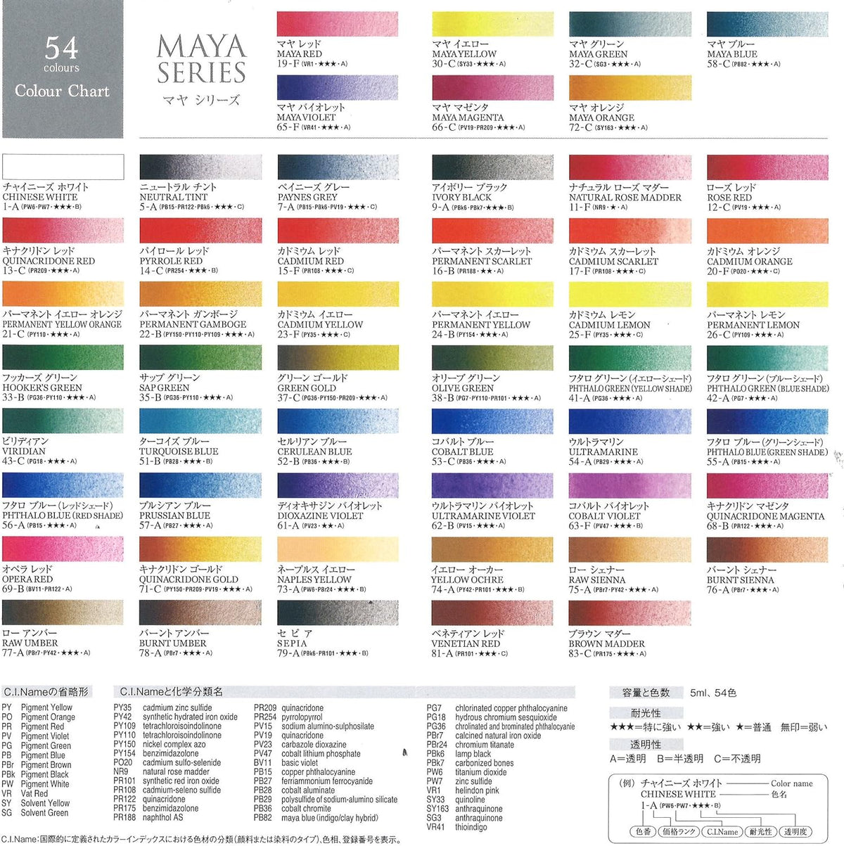 Turner color transparent watercolor paint 18 color set WT00518C 5ml