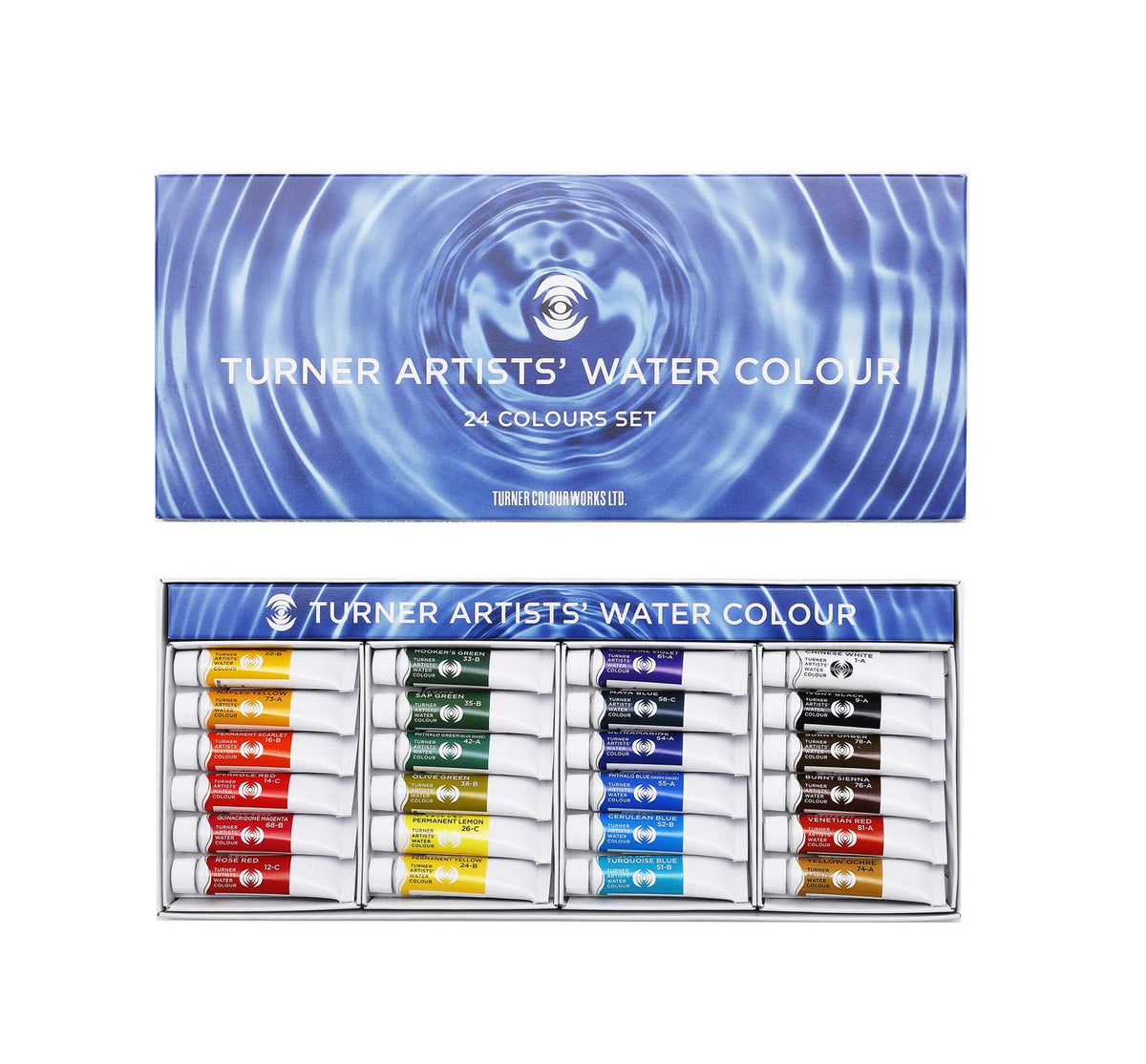 Turner color transparent watercolor paint 24 color set WT00524C 5ml