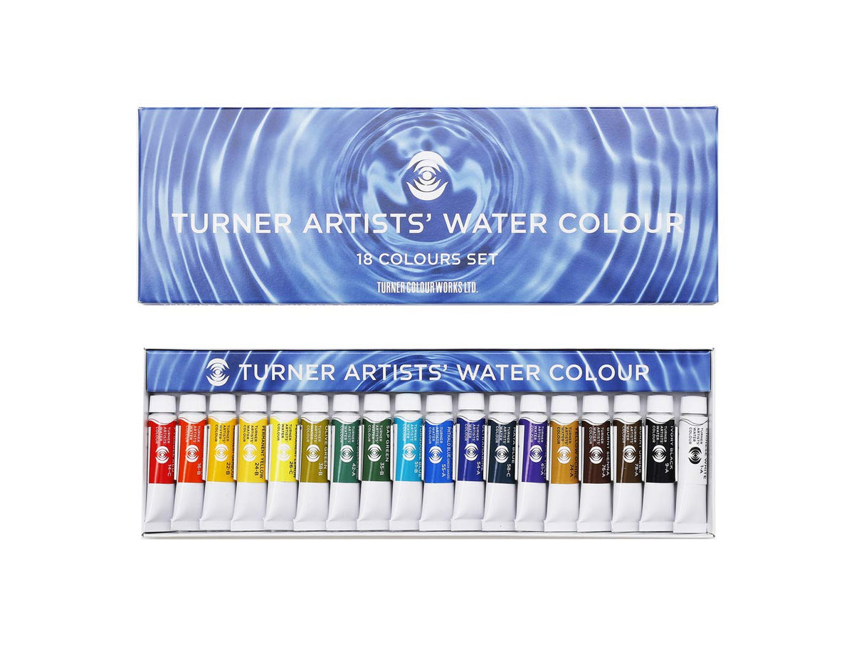 Turner color transparent watercolor paint 18 color set WT00518C 5ml