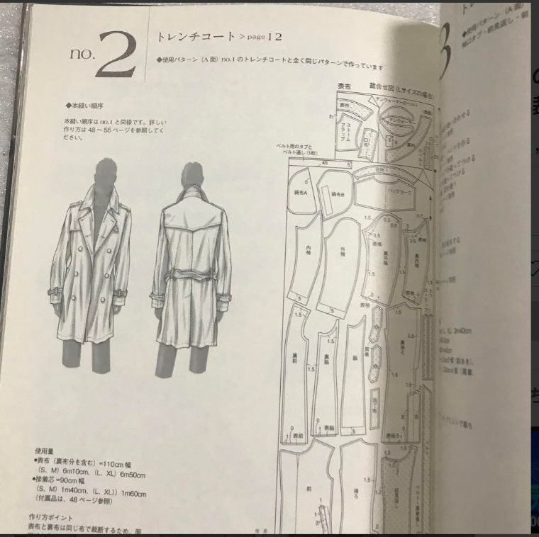 Mens Coat Making & Sewing patterns Book Men's Jacket coats basic - Japanese Craft Book