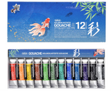 Holbein Artists'  Gouache "Opaque watercolor paint <Irodori> Japanese traditional color series 4 Seasons (Spring, Summer, Autumn, Winter) 15ml 12 colors set Made in Japan