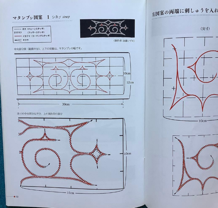 Ainu Embroidery Introduction (Chidiri) Japanese Handicraft Embroidery- Japanese Craft Book