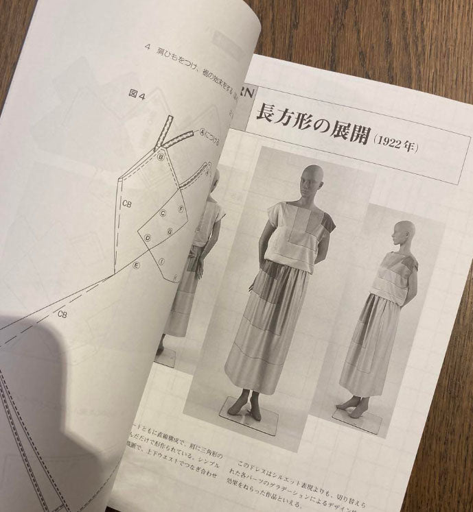 VIONNET Dress Patterns Book Life-size illustrations of the exhibited works - Japanese Craft Book