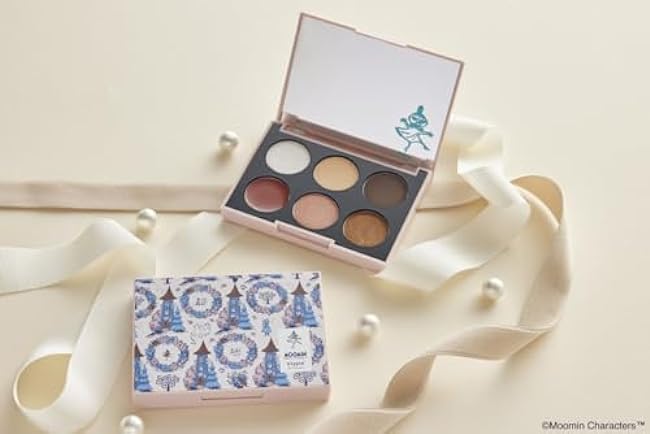 MOOMIN ?~ kippis Can be used for eye shadow, eyebrow, cheek, and lip! Versatile makeup palette for adults BOOK (Variety)