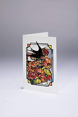 33 beautiful stained glass greeting cards that can be cut out and given as gifts Japanese Craft Book