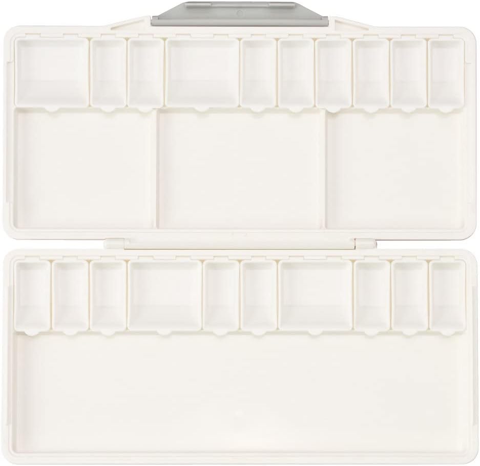 Holbein Watercolor Palette with Removable Compartments RP-24, 24-Well (Includes 26 Small and 4 Large Cups) 210191