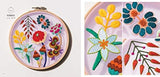 Richly colored flower embroidery patterns Japanese Craft Book