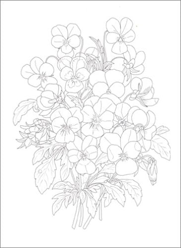 Coloring Book for Adults: Beautiful Flowers: Original Art by P.J. Redoute Japanese Coloring Book