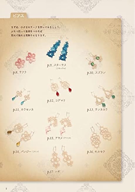 Tatting life starts with kawaii flower patterns and hearts Yoshinaga Kishimoto - Japanese Craft Book