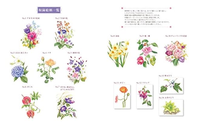 Adult coloring book Coupy BOX Flowers that color the four seasons - Japanese Craft Book