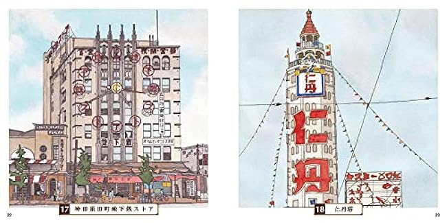 Sketch coloring book for adults: Nostalgic Showa era cityscape?A landscape from everyone's shining memories? Japanese Coloring Book