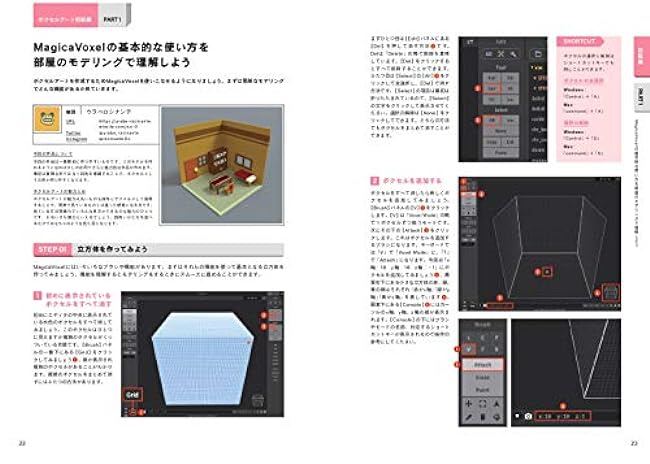 Voxel Art Advanced Collections Improvement Books 3D dot modeling with MagicaVoxel - Japanese Craft Book*